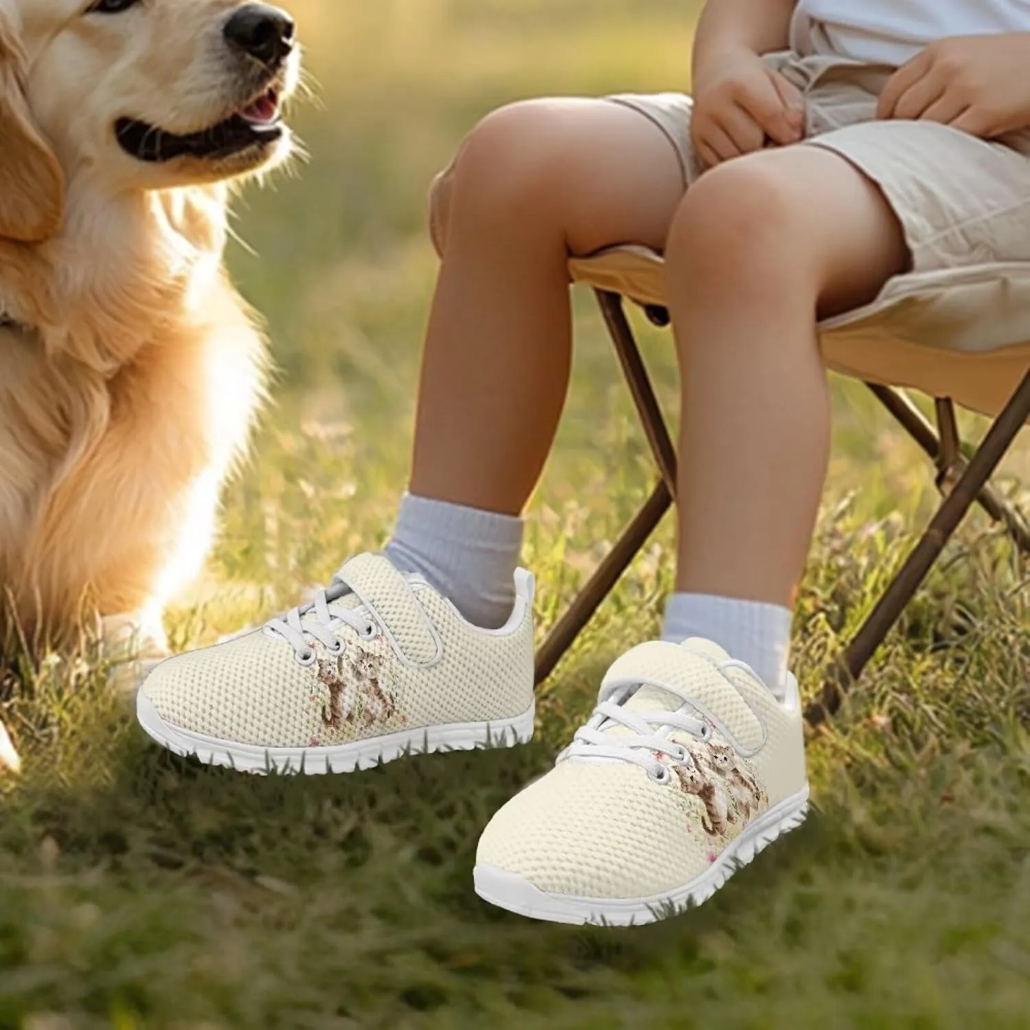 Showudesigns Slip On Sneakers for Kids Girls Running Tennis Shoes Gym School Exercise Trainers