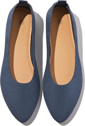 Shupua Women's Flats Shoes Pointed Toe Flats Comfortable Slip on Shoes Flat Dress Shoes Black Ballet Flats for Women