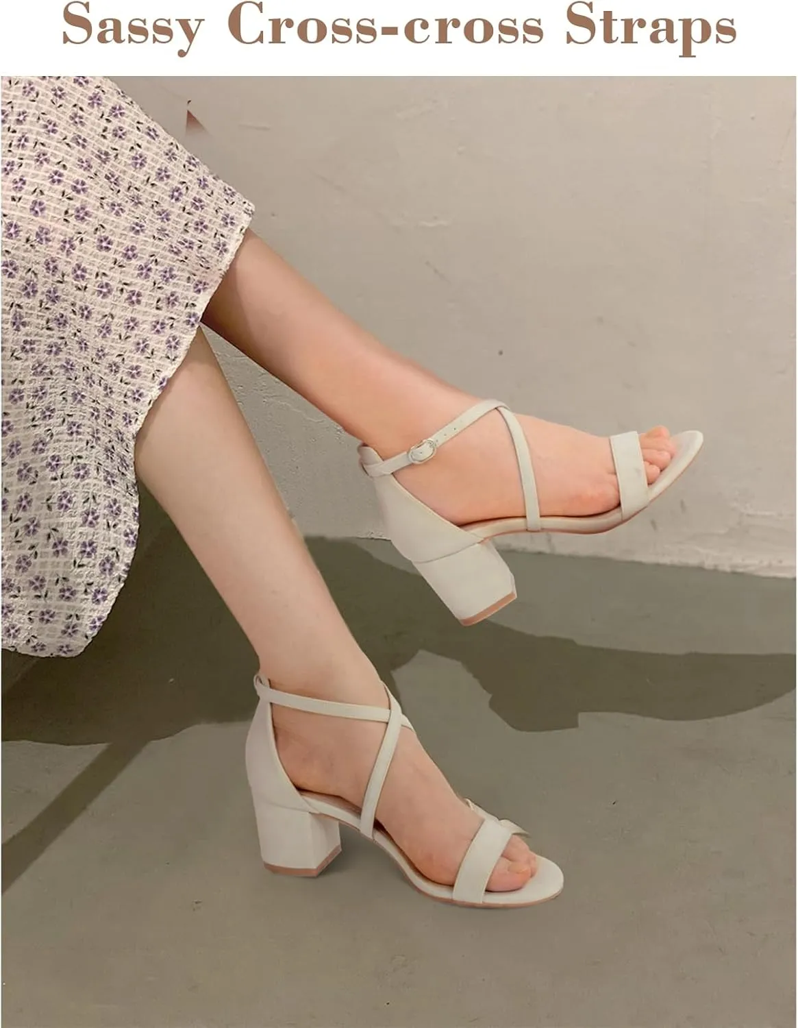 Silver Black Nude Gold Heels for Women 2.25 Inches Strappy Block Heels Sandals Women’s Ankle Strap Dress Pump Bridesmaid Ladies in Wedding Bridal Evening Homecoming Prom