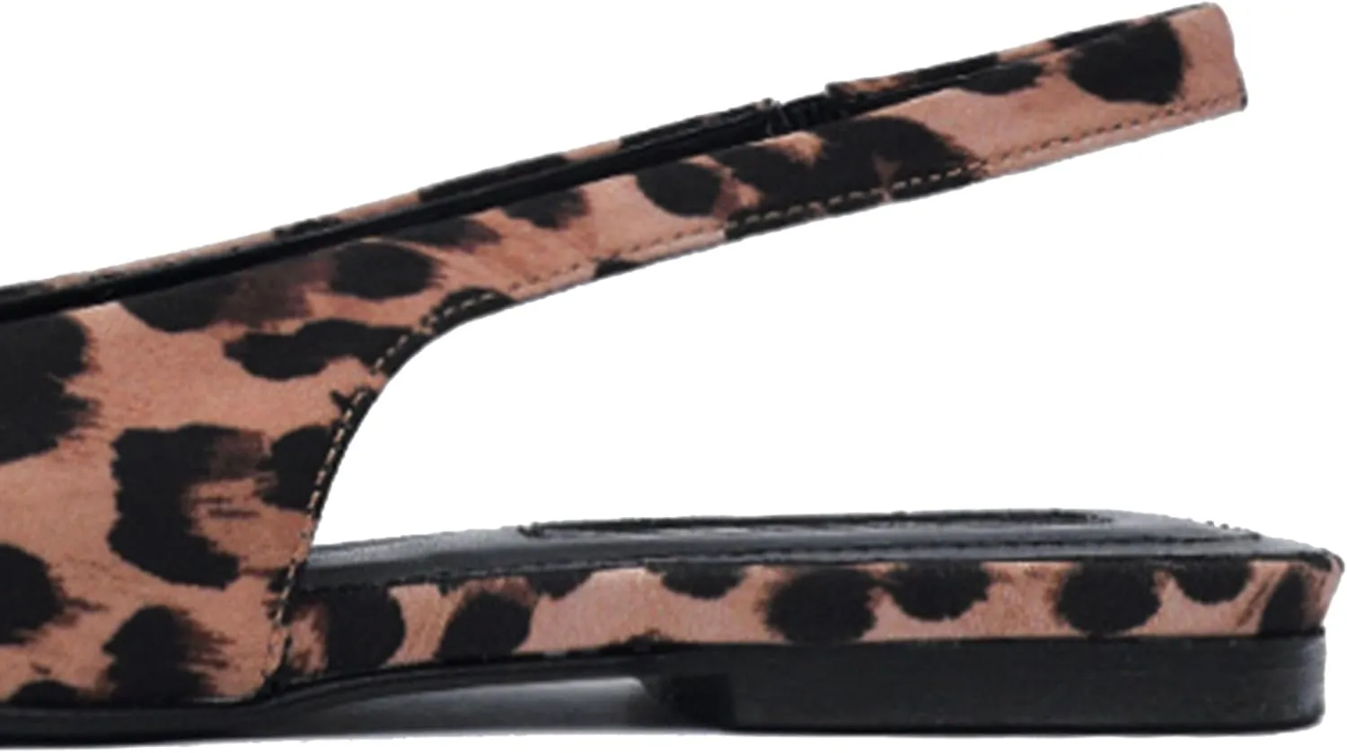 Slingback Flats for Women Slip-On Comfortable Patent Leather Shoes Fashion-Forward and Elegant Pointy Flats Animal Print