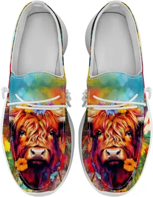 Slip-on Shoes Women Cow Loafers Walking Shoes Gifts for Women Men
