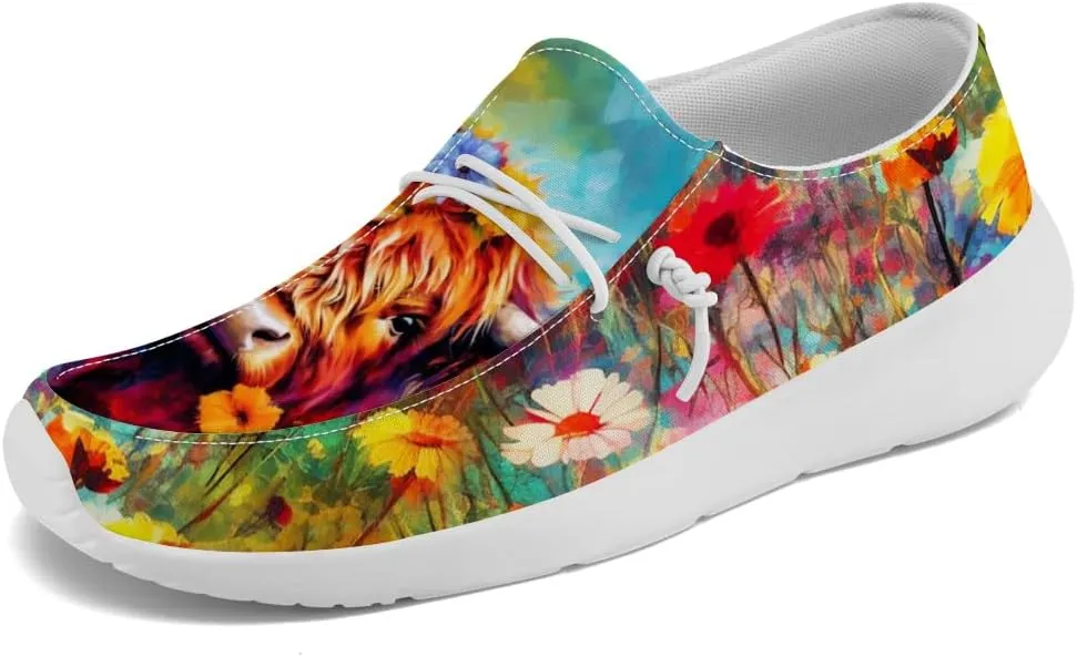 Slip-on Shoes Women Cow Loafers Walking Shoes Gifts for Women Men