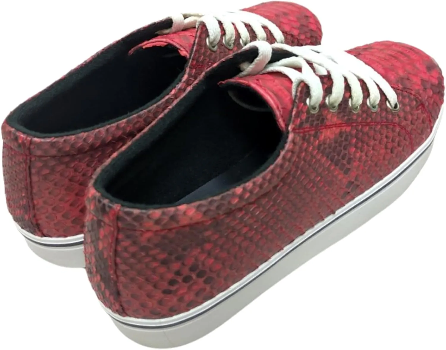Snakeskin Low Top Platform Sneakers Shoes