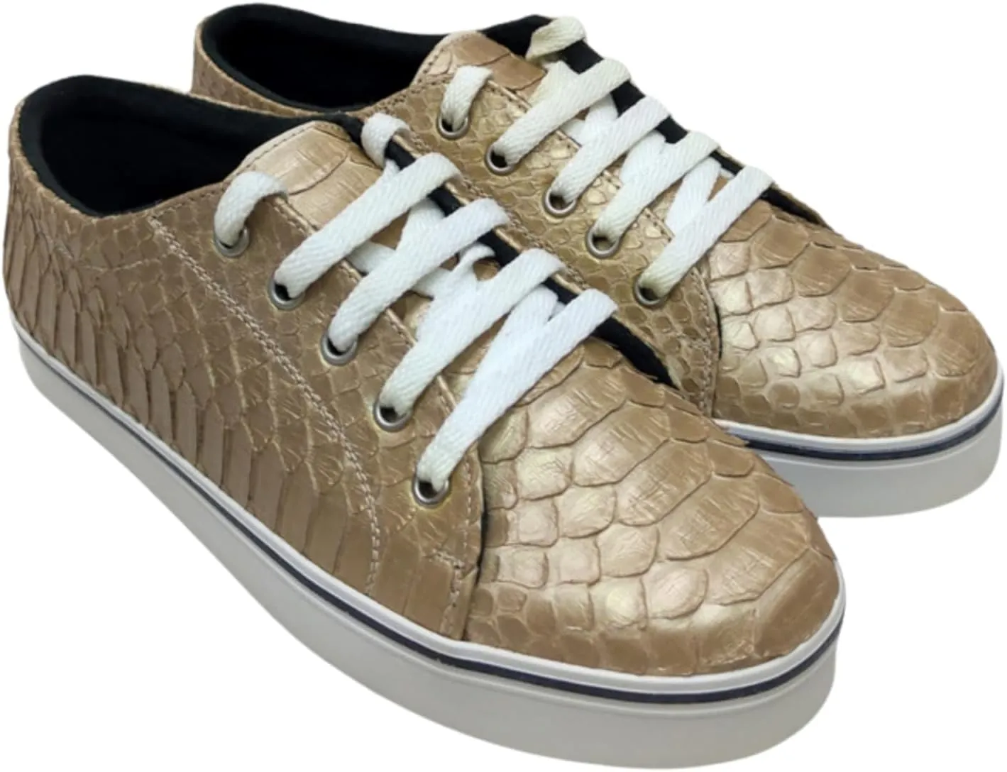 Snakeskin Low Top Platform Sneakers Shoes
