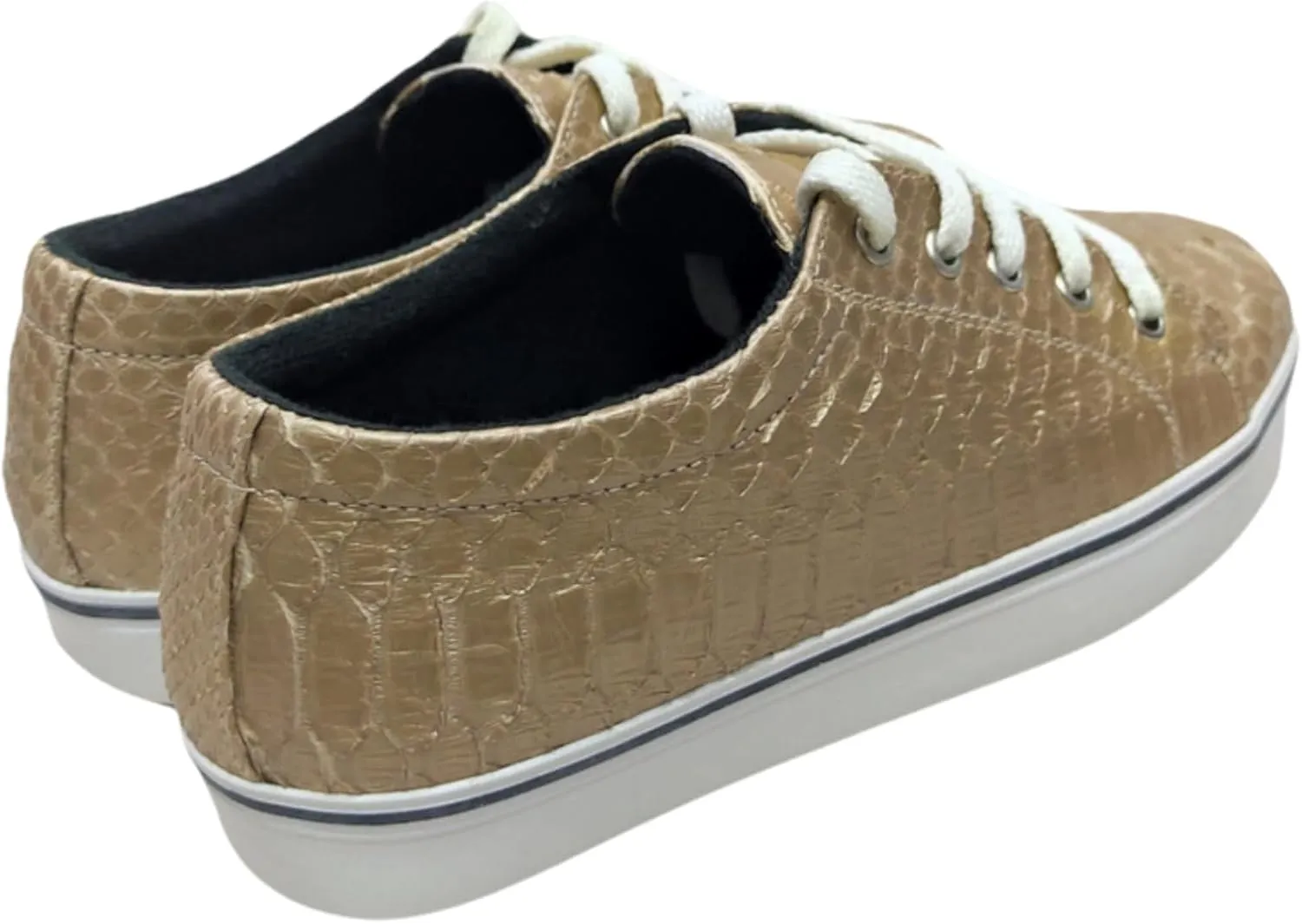 Snakeskin Low Top Platform Sneakers Shoes