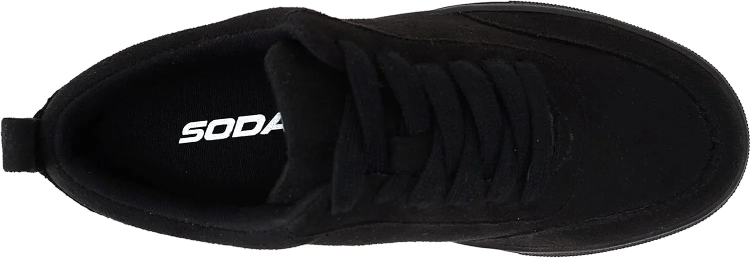 Soda “Slick” ~ Women Low Top Style Padded Insole Fashion Lace-Up Sneakers