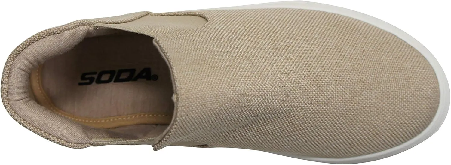 Soda Woods ~ Slip On High Top Twin Gore Double Layer Foam Padded Cushion Sock Fashion Sneakers
