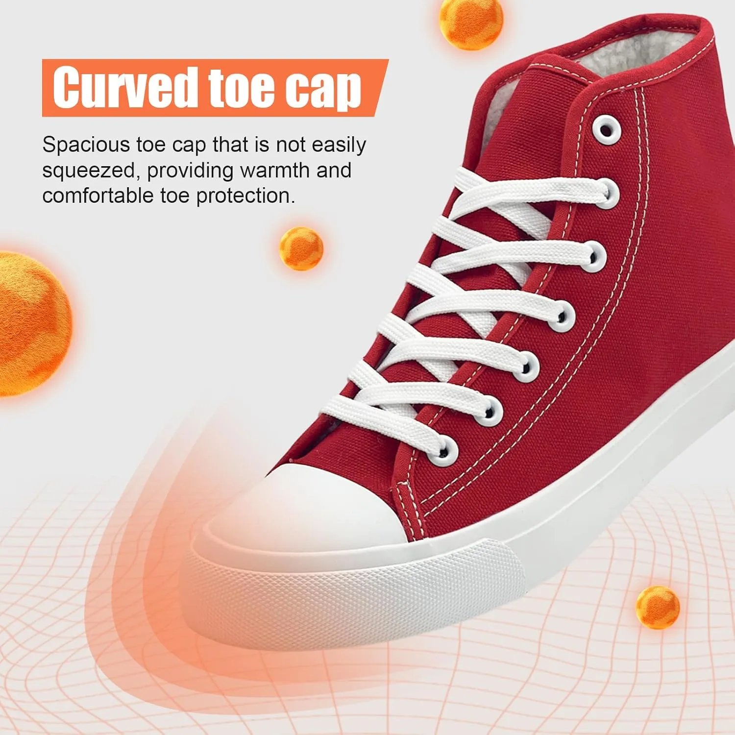 soofylia Womens High Top Canvas Sneakers,Unisex Fashion Lace-up Fuzzy Canvas Shoes,Casual Tennis Walking Shoes for Men