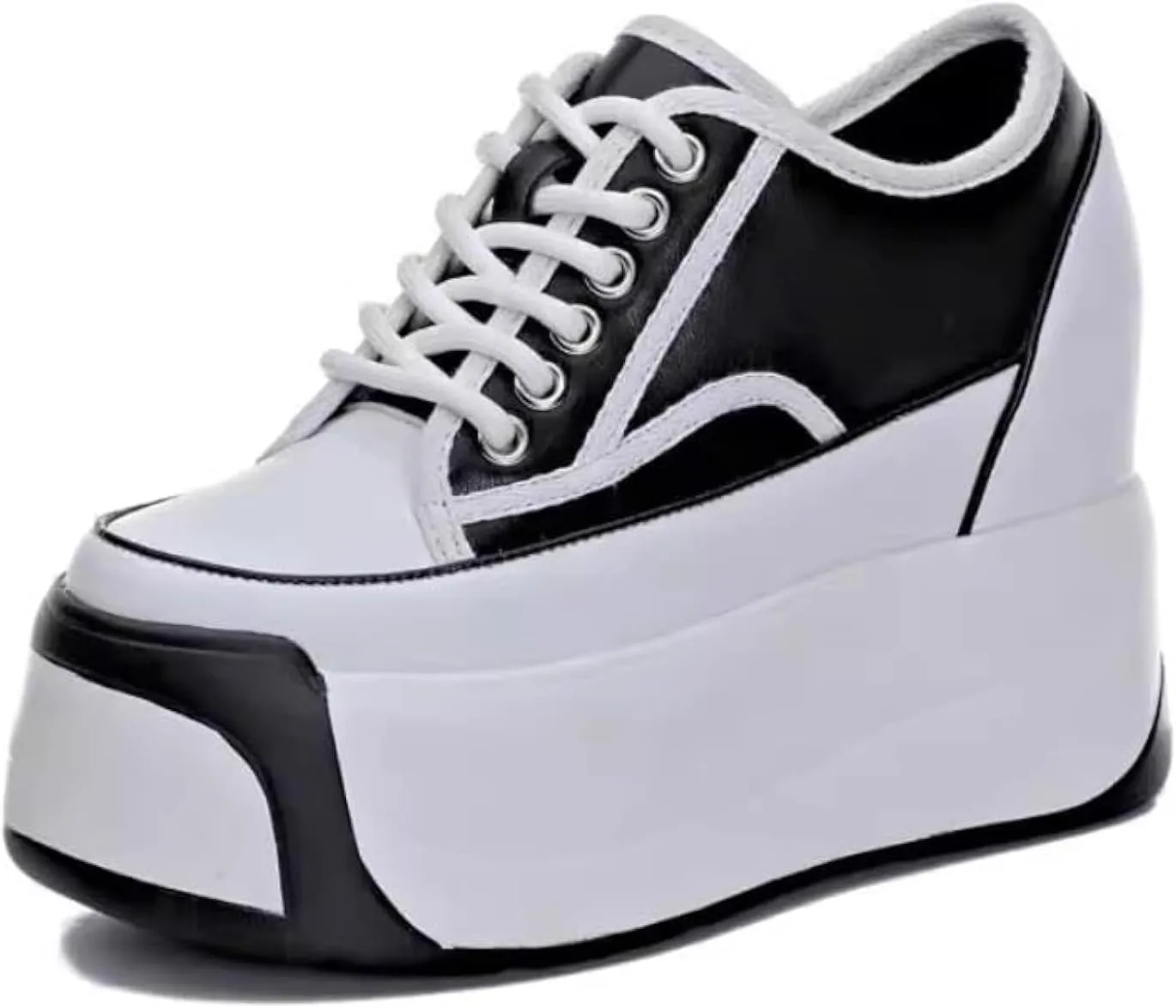 Spring Autumn New Korean Style Fashion Wedges Height Increasing Platform Lace Up Genuine Leather Women Shoes Ladies Sneakers 20240117