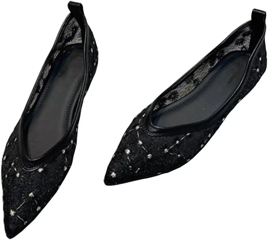 Stunner Women’s Ballet Flats Comfortable Pointed Toe Slip On Memory Foam Flats Shoes