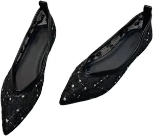 Stunner Women’s Ballet Flats Comfortable Pointed Toe Slip On Memory Foam Flats Shoes