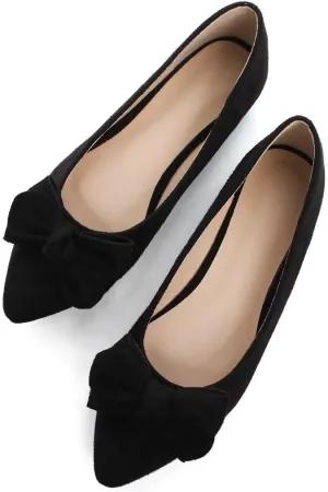 Stunner Womens Flats Fashion Pointed Toe Bowknot Dress Flats Casual Flats Comfortable Slip On Ballet Flats