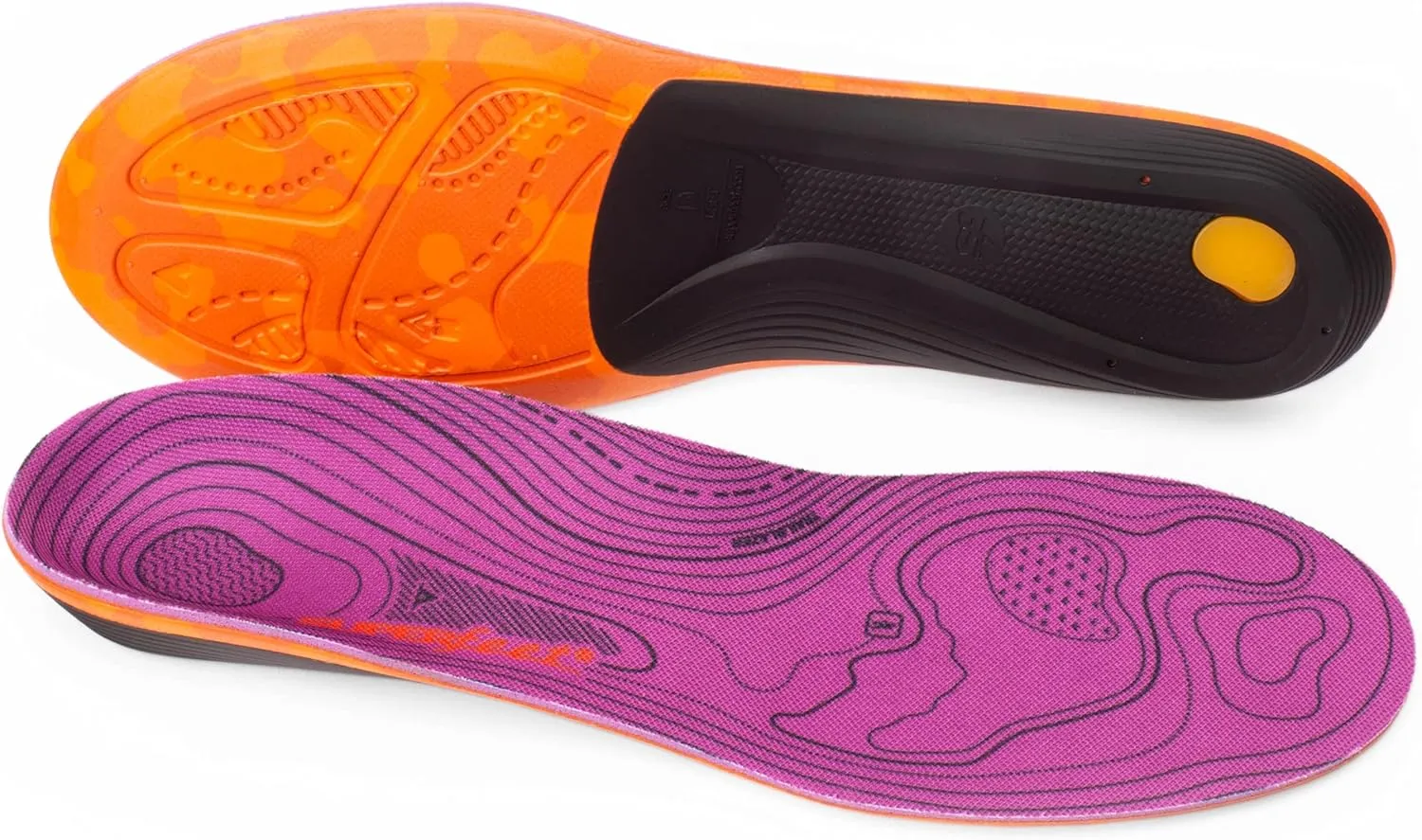 Superfeet Hike Women's Support Insoles - Trim-to-Fit Comfort Carbon Fiber Orthotic Inserts for Hiking Boots or Shoes - Professional Grade - 6.5-8 Women