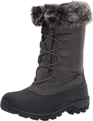 TECS 10" Womens Mid Calf Waterproof Winter Snow Boots Warm Faux Fur Lined Lightweight, Insulated, Anti Slip