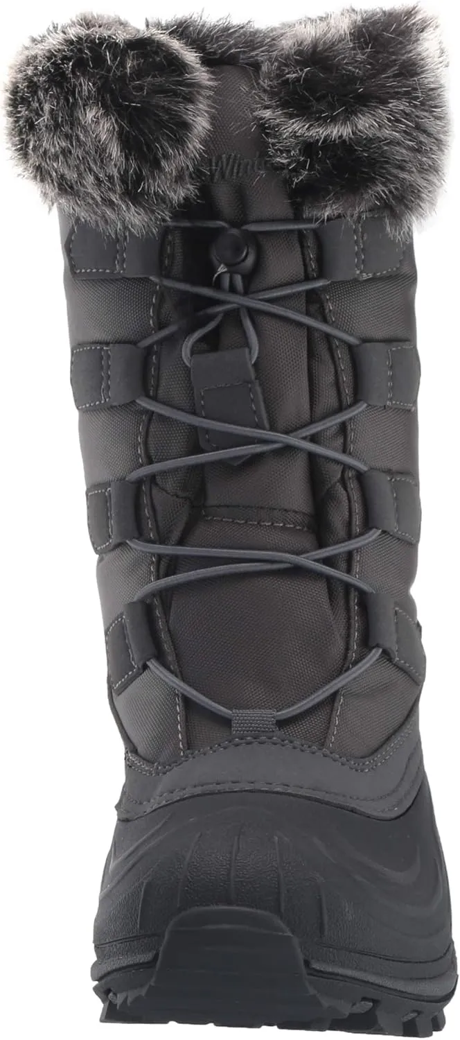 TECS 10" Womens Mid Calf Waterproof Winter Snow Boots Warm Faux Fur Lined Lightweight, Insulated, Anti Slip