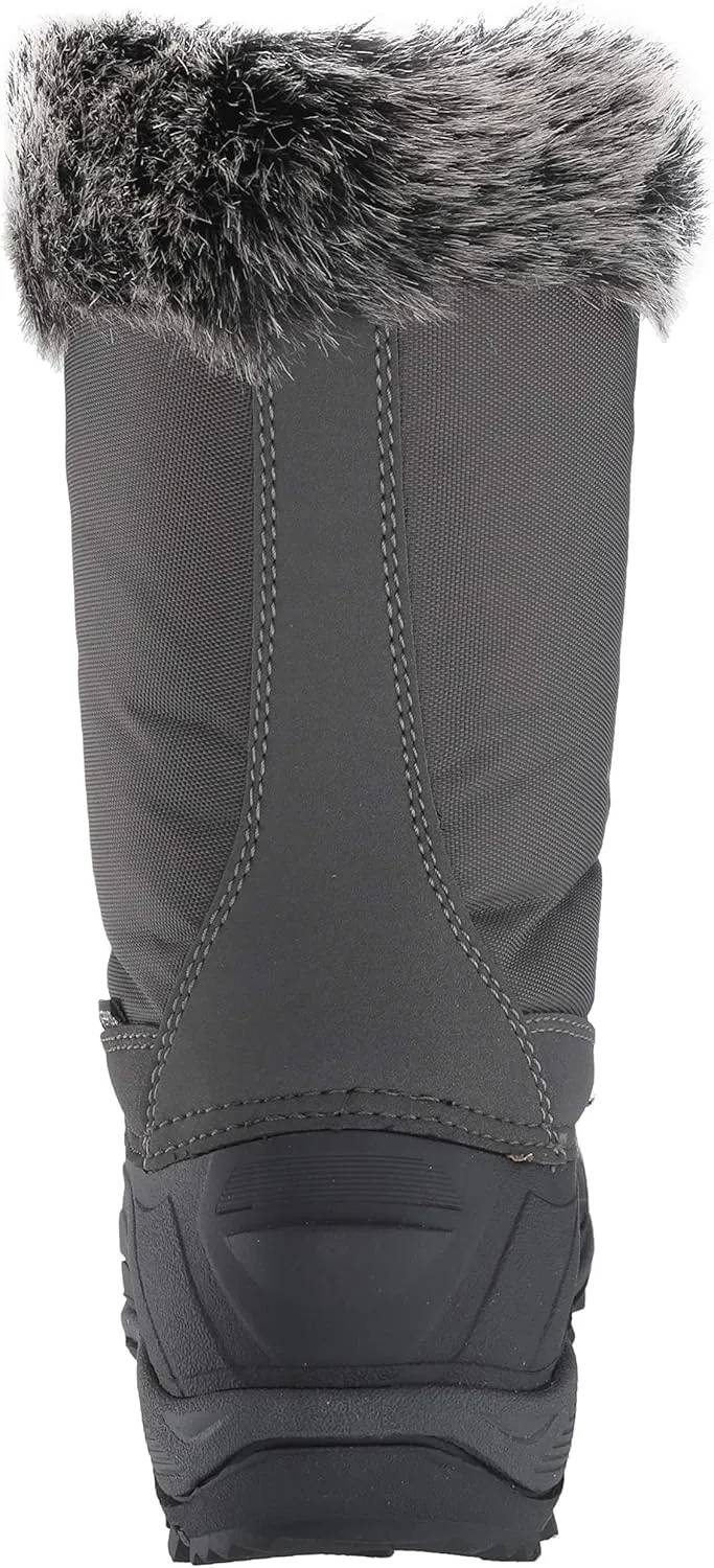 TECS 10" Womens Mid Calf Waterproof Winter Snow Boots Warm Faux Fur Lined Lightweight, Insulated, Anti Slip