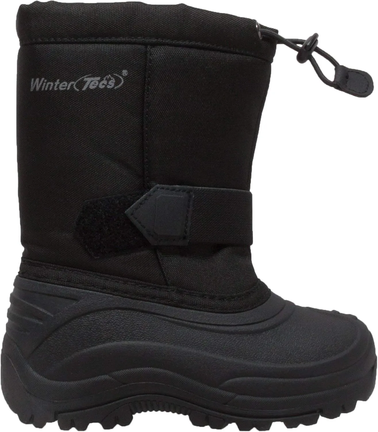 TECS 7in Toddler Girls Waterproof Nylon Rubber Shell Winter Boots - Works in -25F/ -32C, Excellent Traction, Easy to Slip on and Lightweight