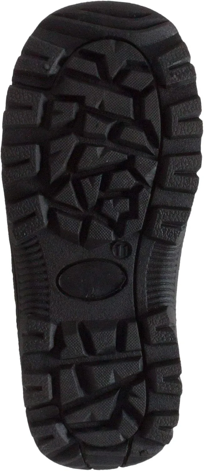 TECS 7in Toddler Girls Waterproof Nylon Rubber Shell Winter Boots - Works in -25F/ -32C, Excellent Traction, Easy to Slip on and Lightweight