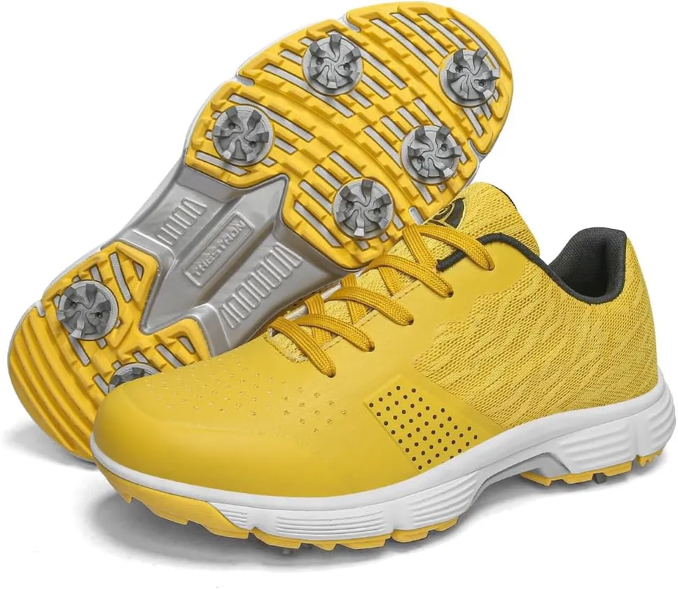 THESTRON Professional Golf Shoes for Men 7 Spikes Non-Slip Outdoor Golf Sport Training Sneakers Mens Comfortable Sport Shoes for Golfing Size 7-15
