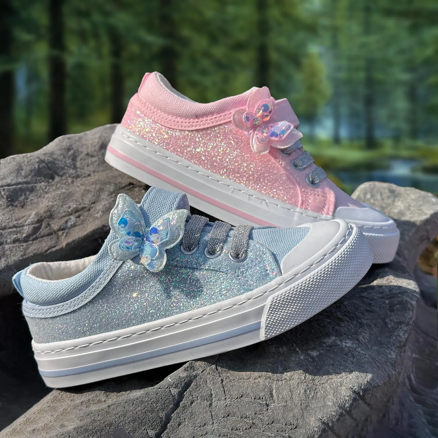 Toandon Kids Adorable Fashion High Top Casual Canvas Sneakers