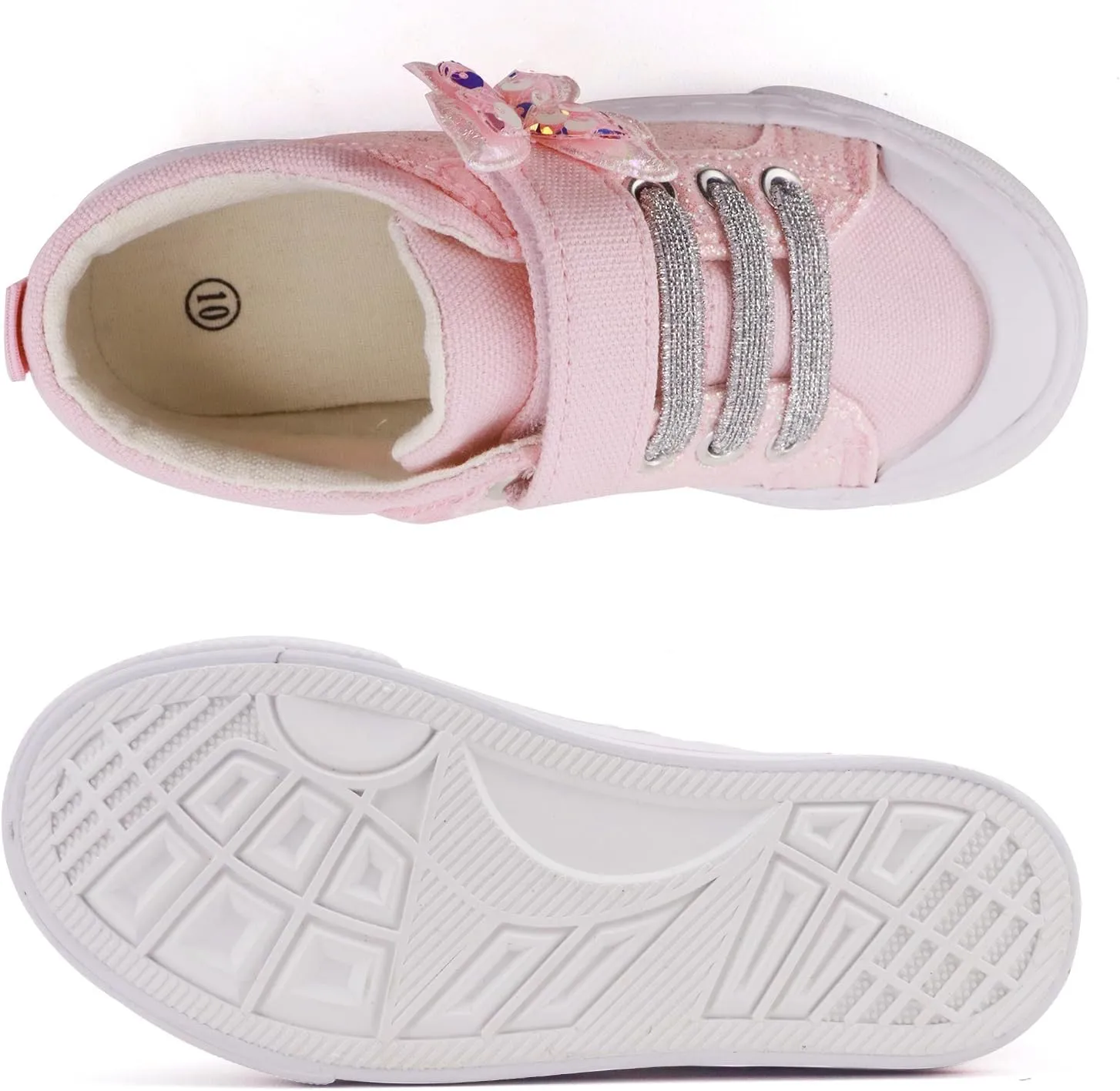 Toandon Kids Adorable Fashion High Top Casual Canvas Sneakers