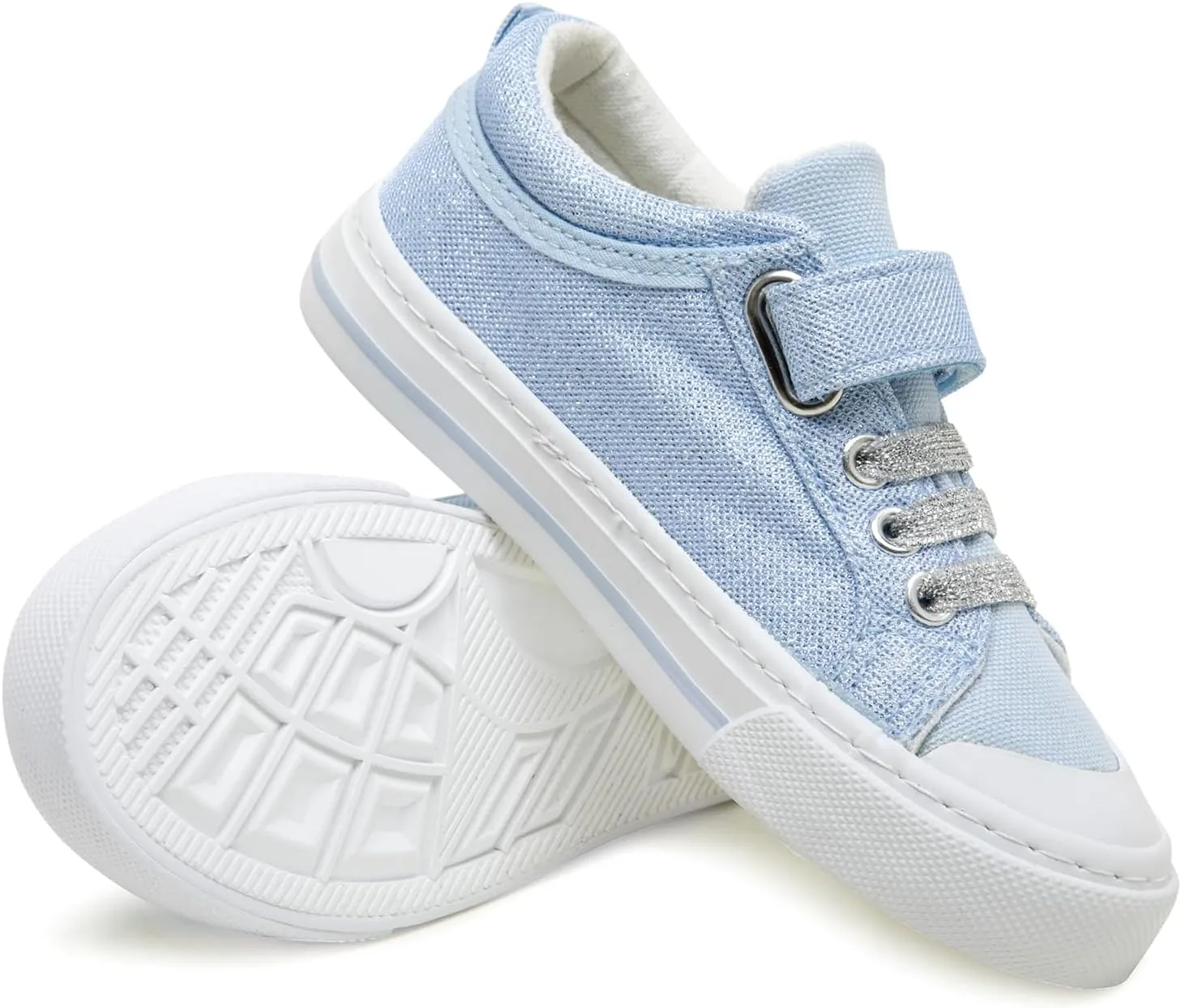 ToandonToddler Kids Sneakers Sparkle Fashion Glitter Sequins Canvas Shoes