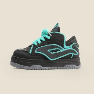 Toddler Boys and Girls Fashion Sneakers with Lace-Up Design, Cushioned Sole Athletic Shoes, Trendy Sport Running Shoes for Kids with Grippy Outsole