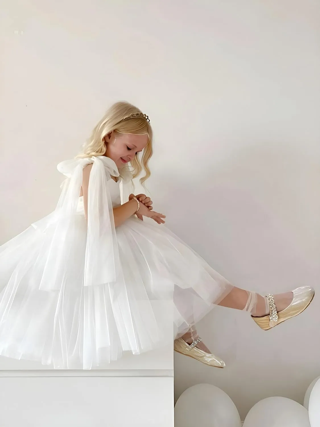 Toddler Flower Girl Dress Shoes - Little Girl Mary Janes for Wedding Party