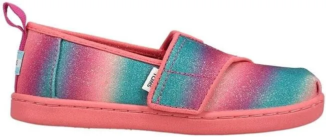 TOMS Kids Girls Alpargata Glitter Slip On Flats Casual - Multi