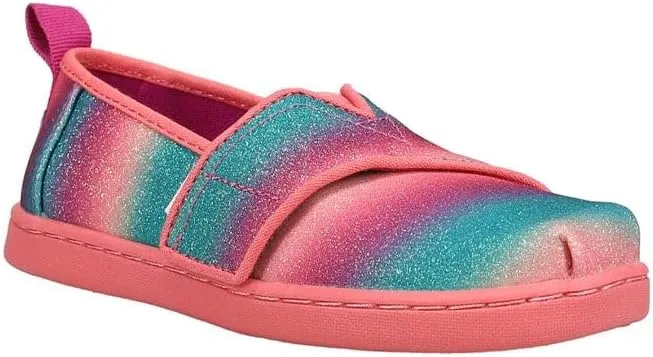 TOMS Kids Girls Alpargata Glitter Slip On Flats Casual - Multi