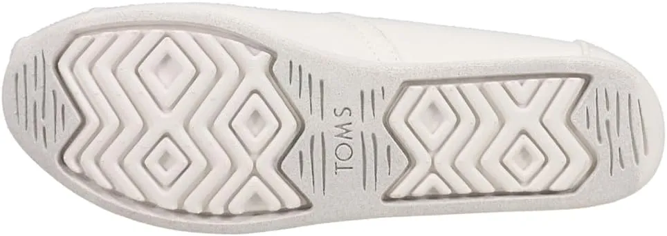 TOMS Womens Alpargata Canvas Slip On Flats Casual - White