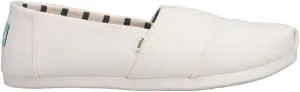 TOMS Womens Alpargata Canvas Slip On Flats Casual - White