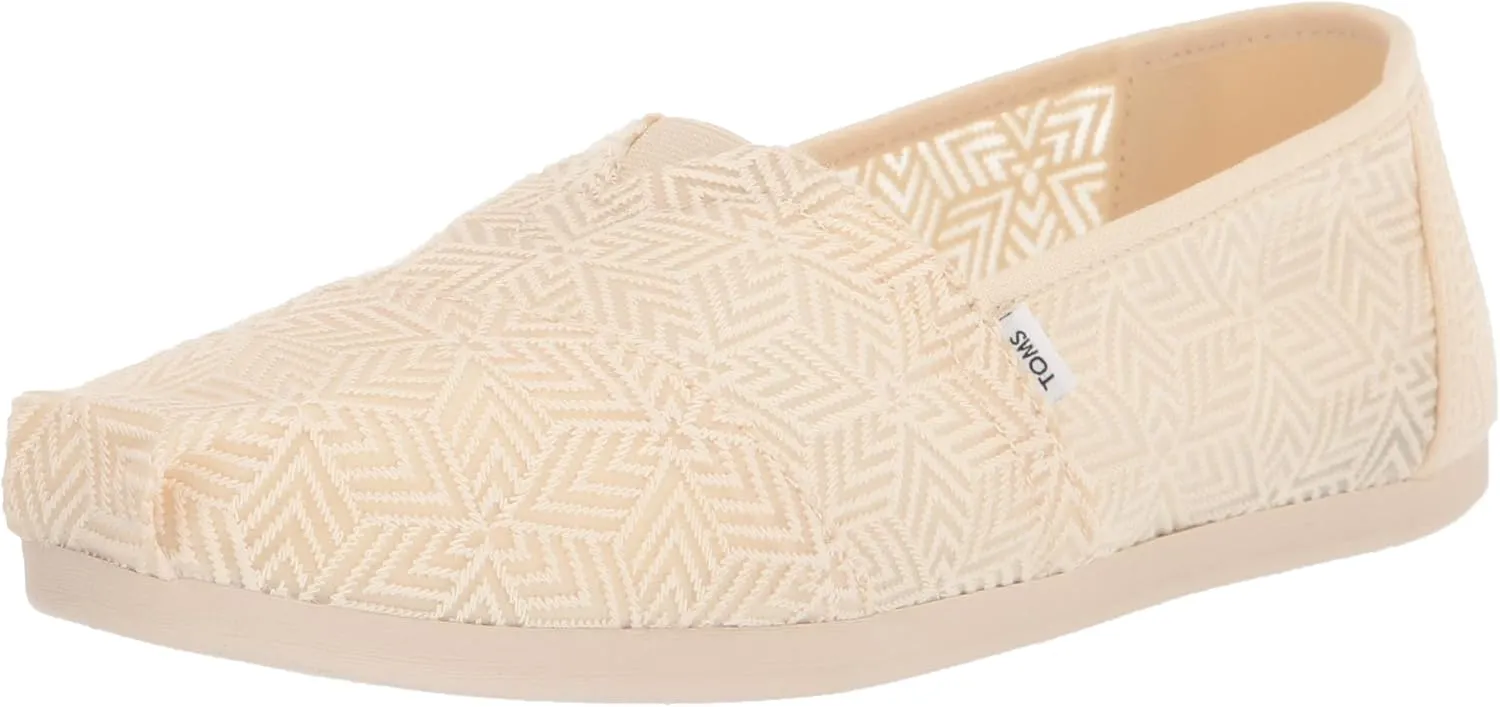 TOMS Womens Alpargata Slip On Flats Casual - Beige