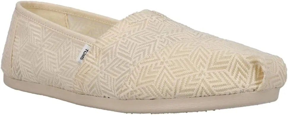 TOMS Womens Alpargata Slip On Flats Casual - Beige