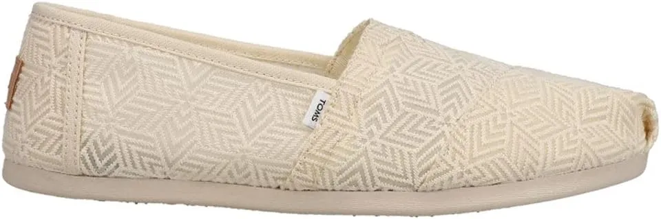 TOMS Womens Alpargata Slip On Flats Casual - Beige