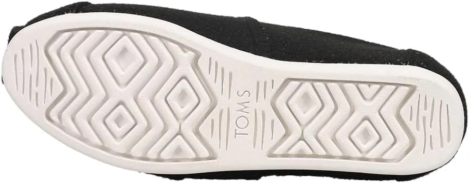 TOMS Womens Alpargata Slip On Flats Casual - Black