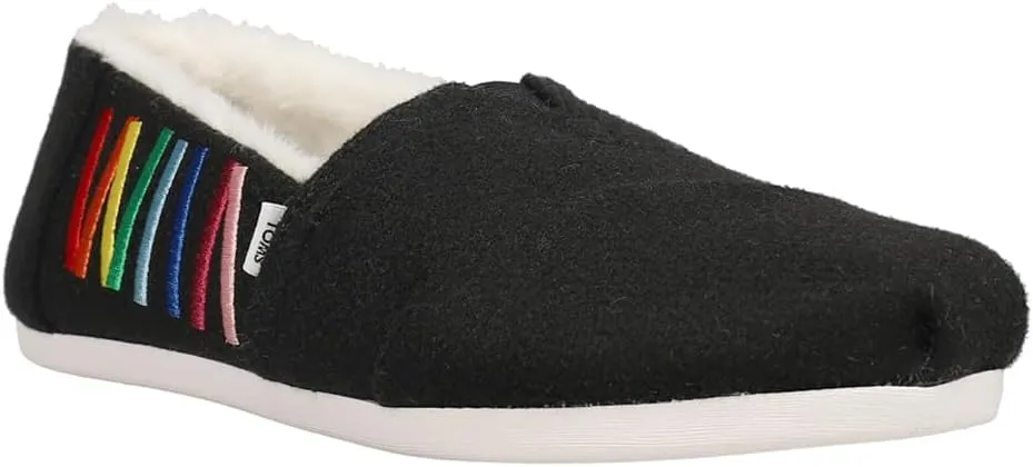 TOMS Womens Alpargata Slip On Flats Casual - Black