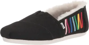 TOMS Womens Alpargata Slip On Flats Casual - Black