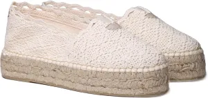 Toni Pons Aitana - Crochet Flat Espadrille for Women Cotton