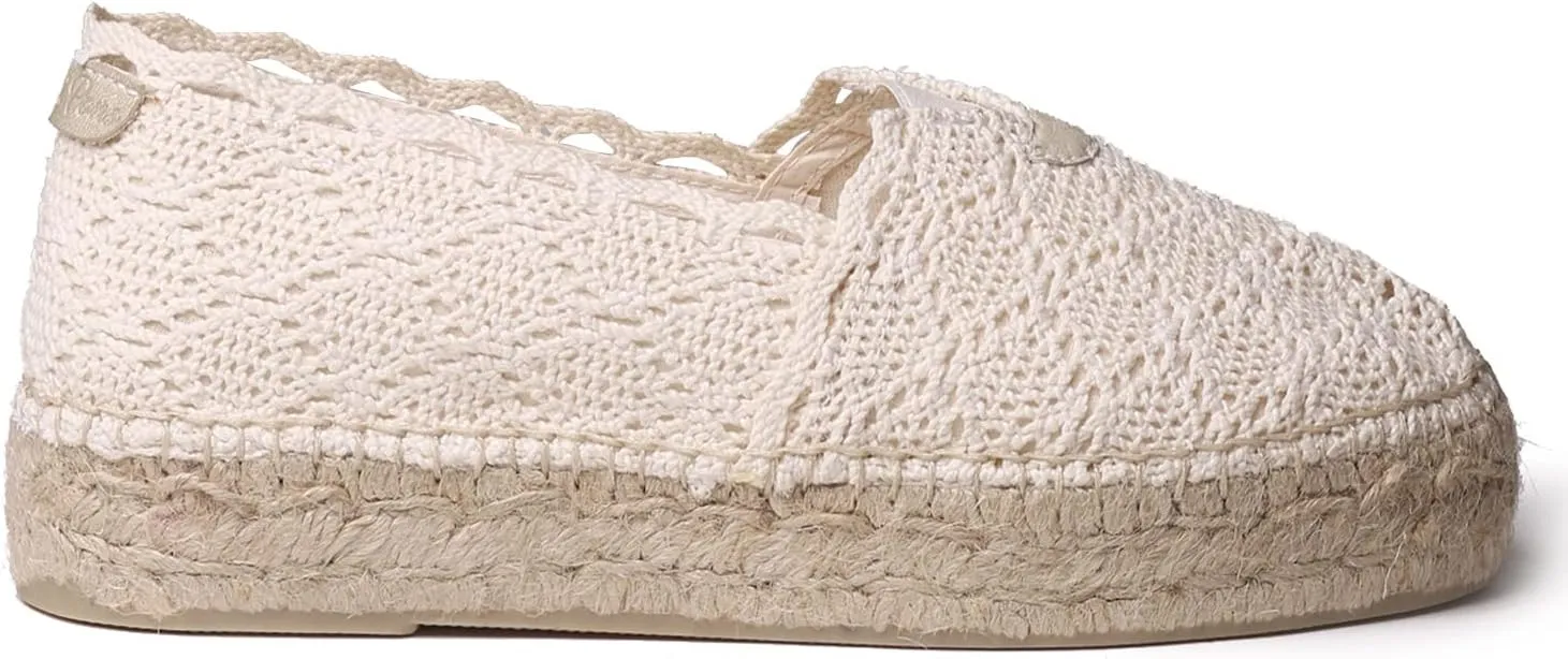 Toni Pons Aitana - Crochet Flat Espadrille for Women Cotton
