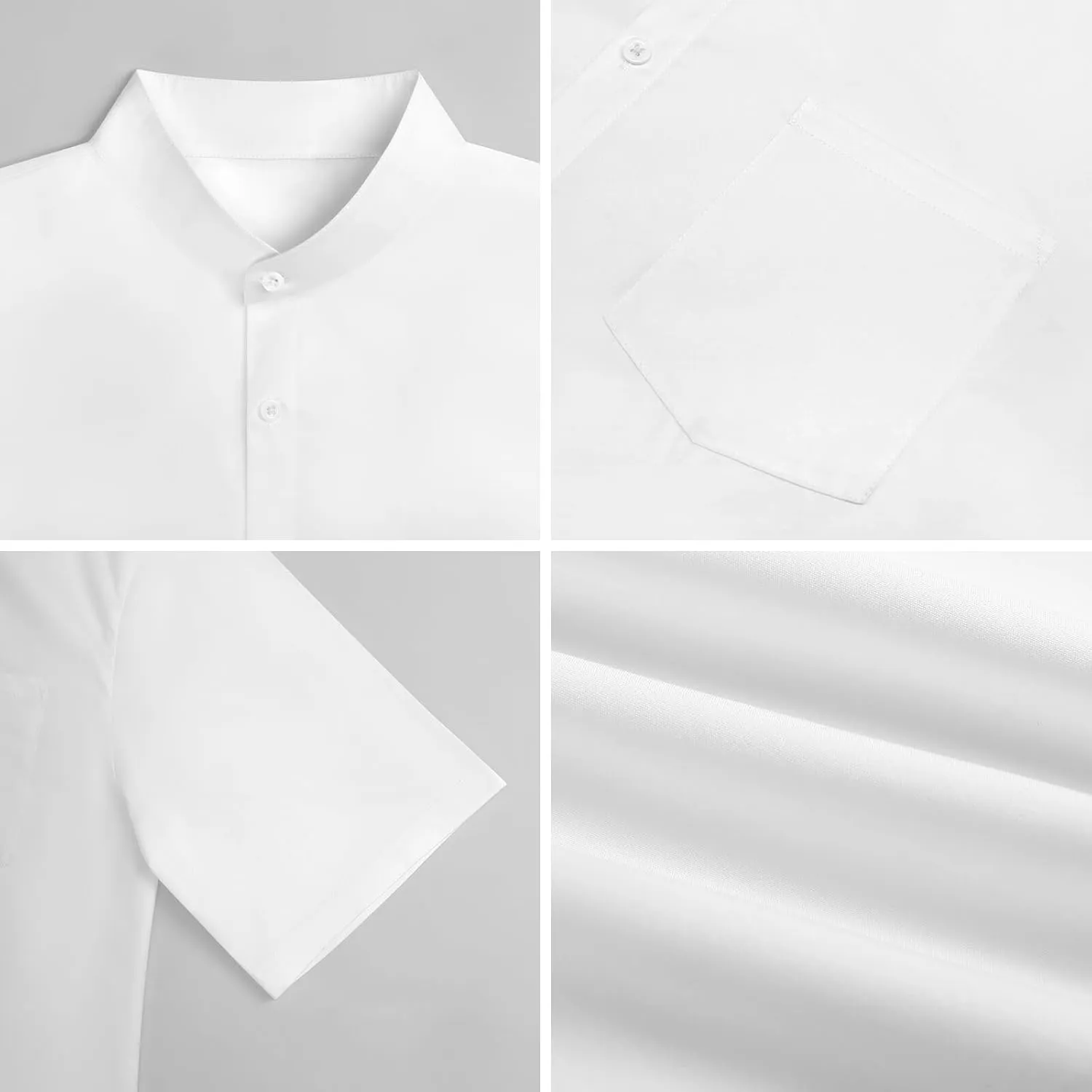 Tornado Thunderstorms Men's Short Sleeve Shirt Casual Button Down Shirt Banded Collar T Shirt Beach Tee with Pocket