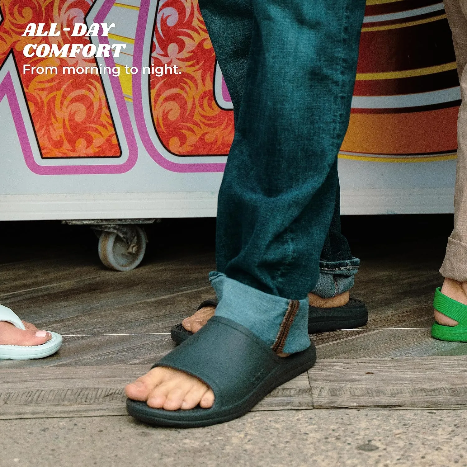 totes Men's Everywear Slide Sandal
