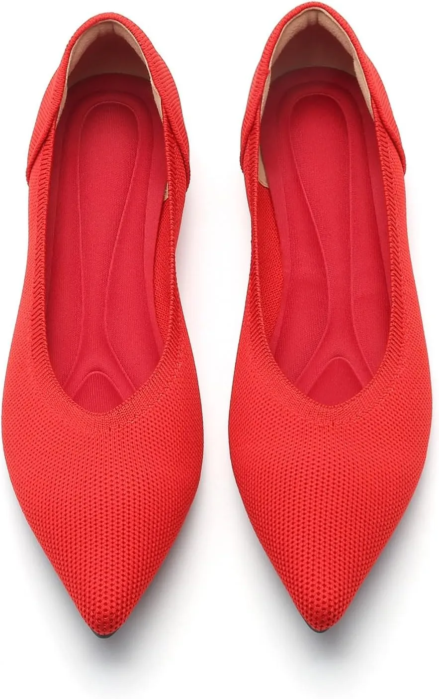 Touchmosees Women's Pointed-Toe Ballet Flats Classic Slip-On Breathable Dress Flats