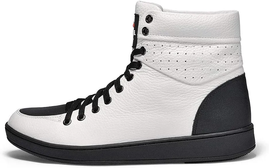 TRAVEL FOX Unisex Classic 900 Nappa Leather Round Toe Lace-Up High-Top Sneakers