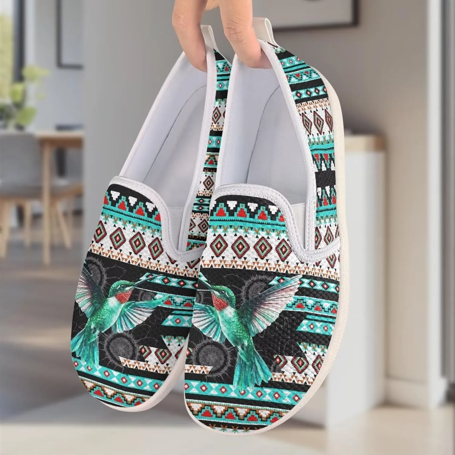 Trendy Womens Flats Shoes Ethnic Style Casual Shoes for Women Slip On Shoes