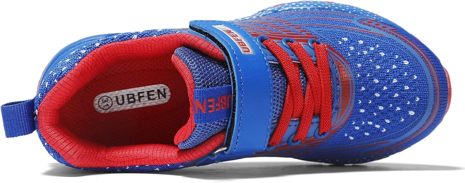 UBFEN Kids Sneakers Boys Girls Tennis Shoes for Running Athletic Walking Gym Sports Lightweight Breathable