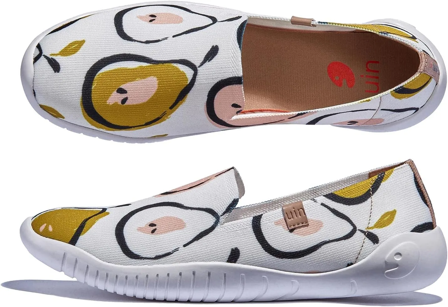 UIN Women's Art Painted Ballet Flats Slip On Pointed Toe Casual Lightweight Comfort Travel Walking Shoes Menorca Series