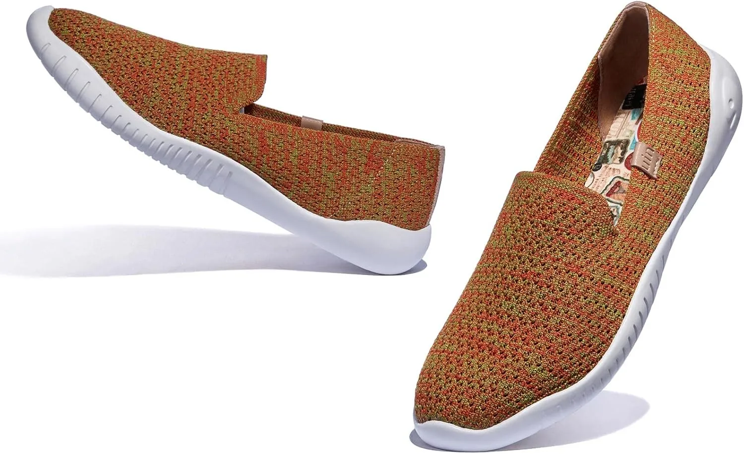UIN Women's Art Painted Ballet Flats Slip On Pointed Toe Casual Lightweight Comfort Travel Walking Shoes Menorca Series