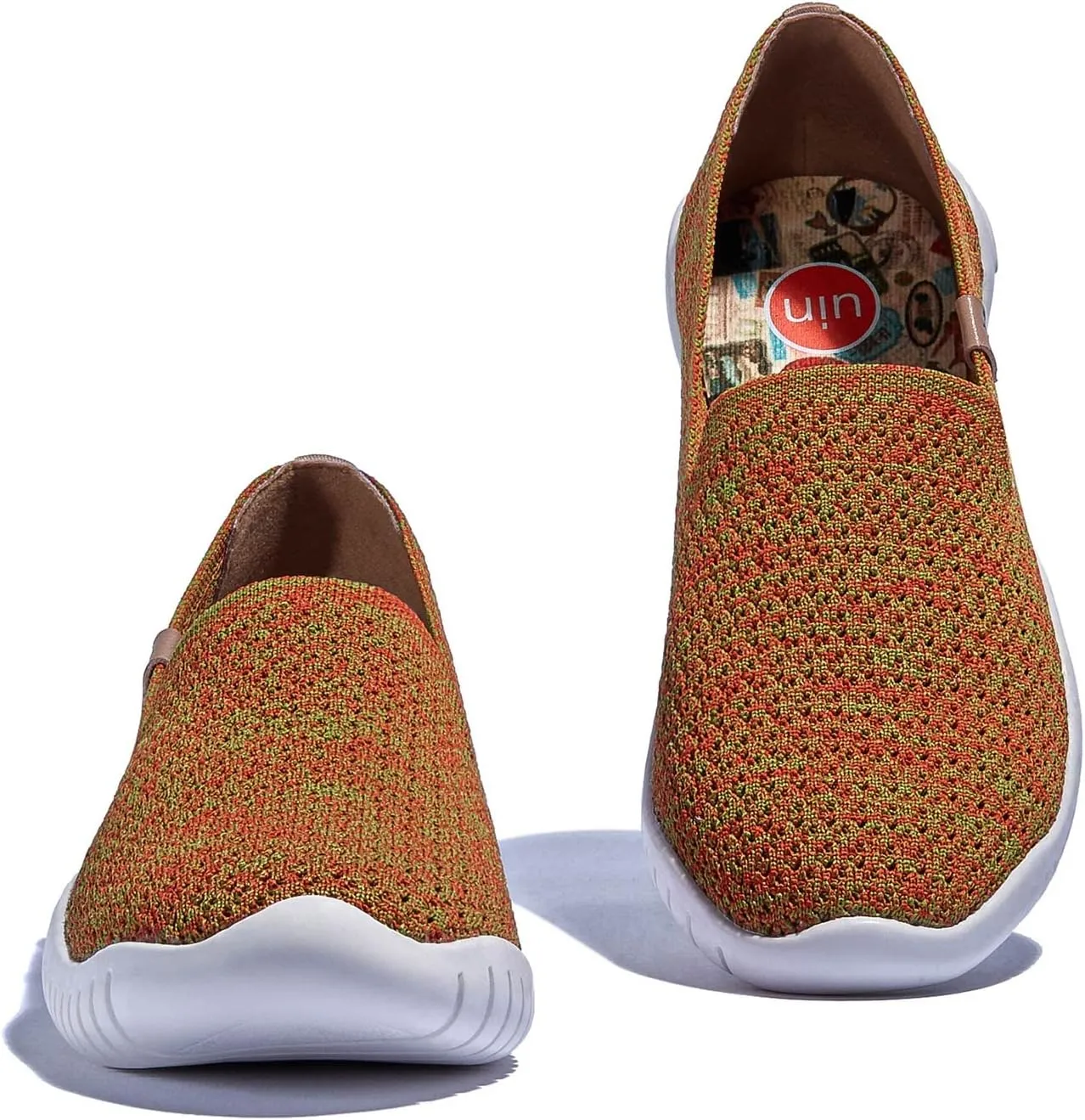UIN Women's Art Painted Ballet Flats Slip On Pointed Toe Casual Lightweight Comfort Travel Walking Shoes Menorca Series