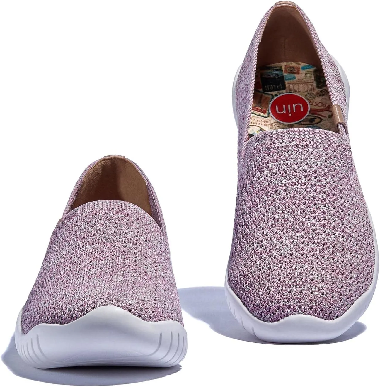 UIN Women's Art Painted Ballet Flats Slip On Pointed Toe Casual Lightweight Comfort Travel Walking Shoes Menorca Series